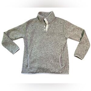 Eddie Bauer Heather Grey Quarter Snap Pullover